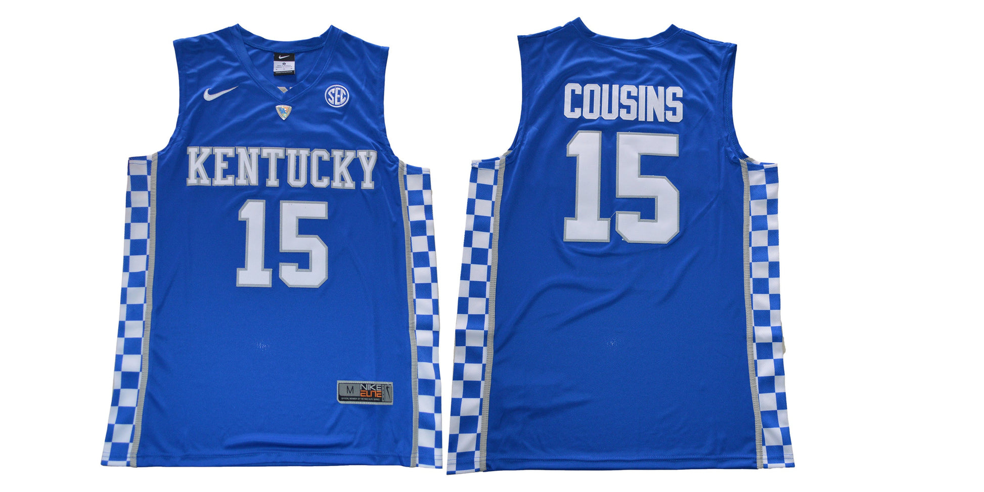 Kentucky 15 Cousins Blue College Football Jersey football jersey product view 1