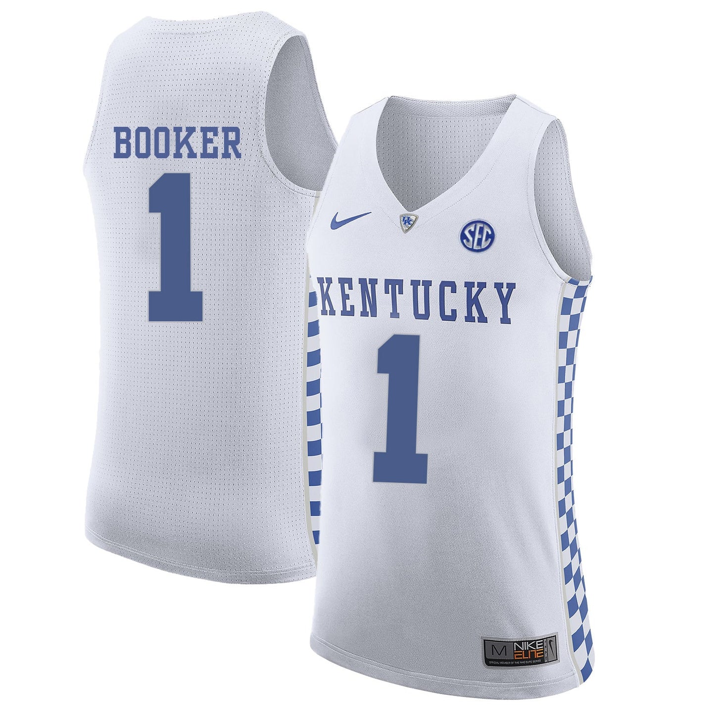 Kentucky BOOKER 1 White College Football Jersey football jersey product view 1