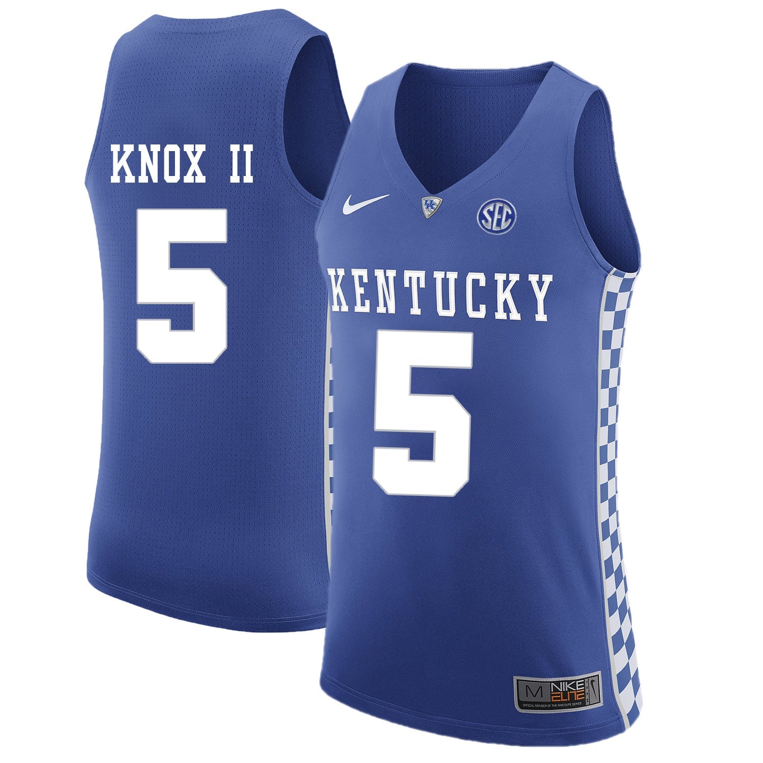 Kentucky Kentucky KNOX II 5 Blue College Football Jersey football jersey product view 1