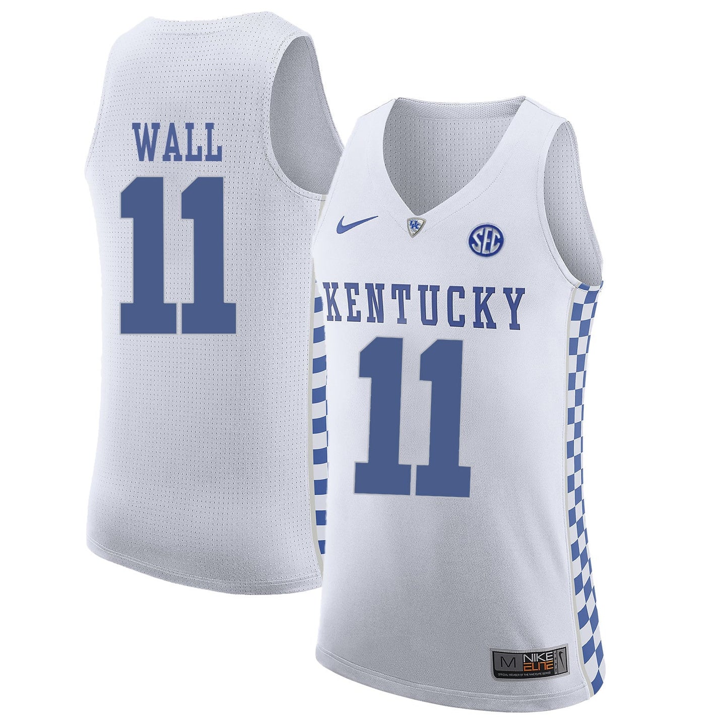 Kentucky WALL 11 White College Football Jersey football jersey product view 1