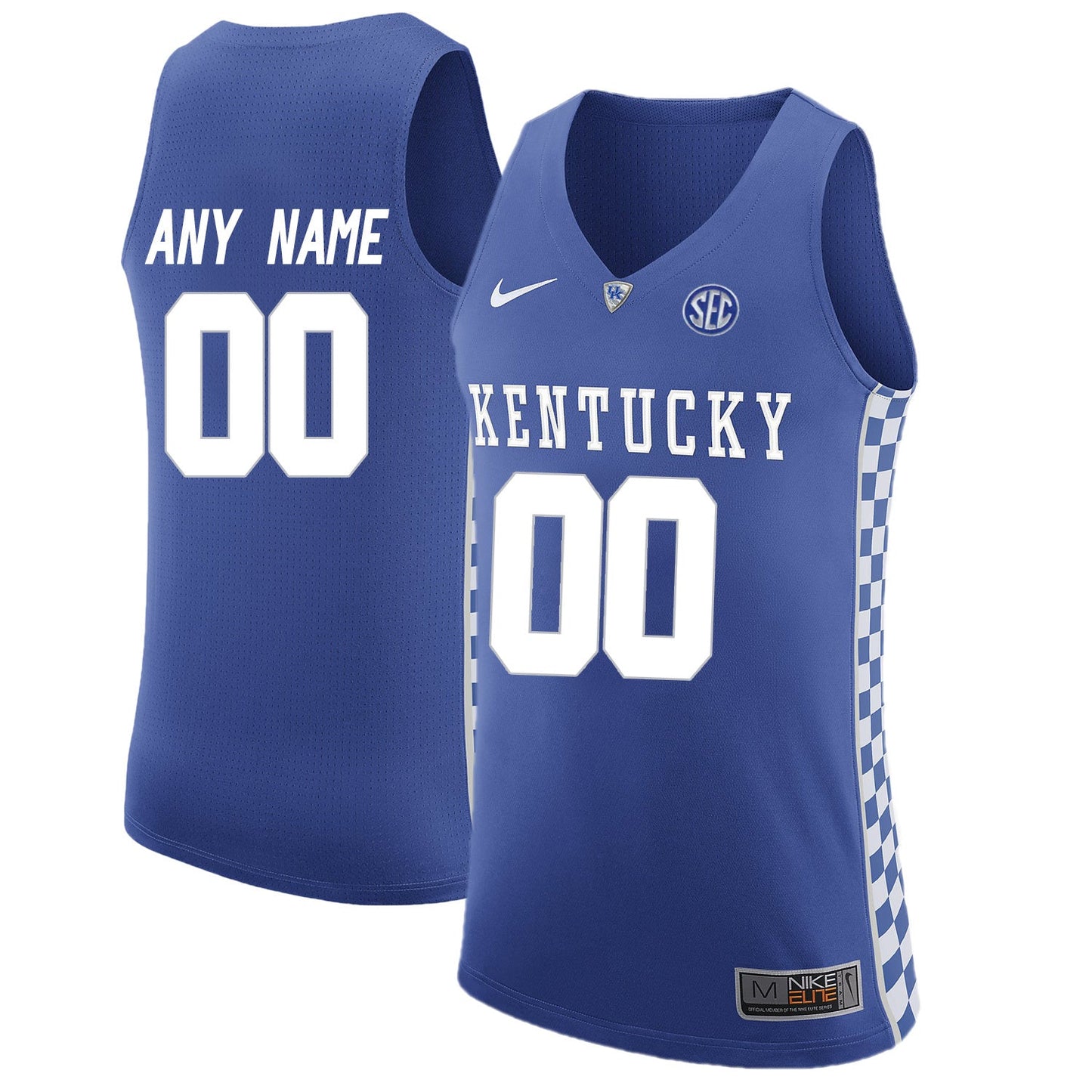 Kentucky Wildcats 00 Blue College Football Jersey football jersey product view 1