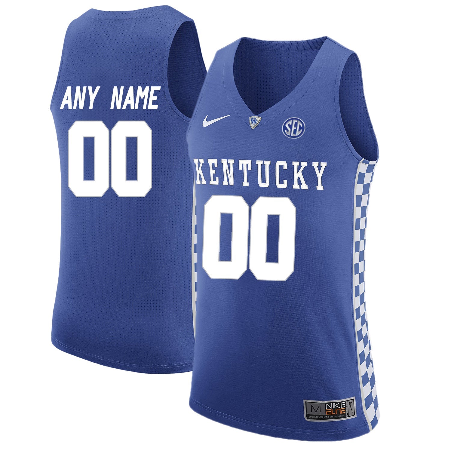 Kentucky Wildcats 00 Blue College Football Jersey football jersey product view 1
