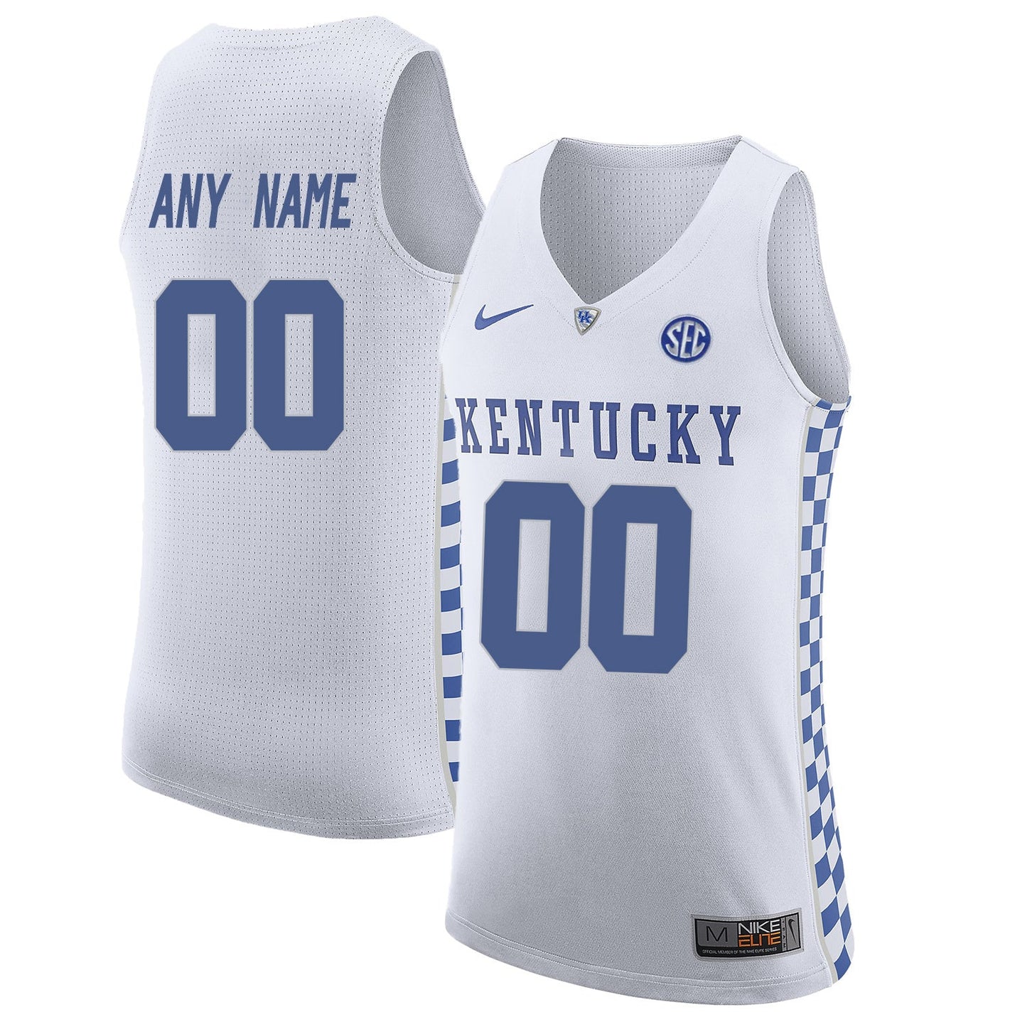 Kentucky Wildcats 00 White College Football Jersey football jersey product view 1