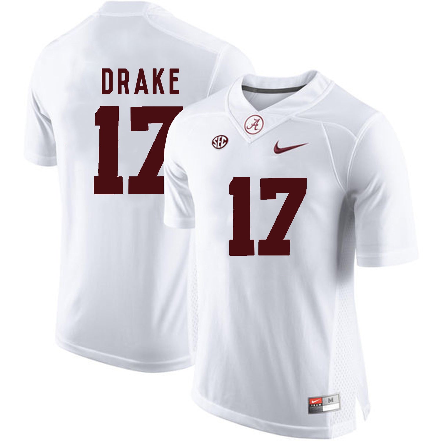 Kenyan Drake 17 White College Football Jersey football jersey product view 1
