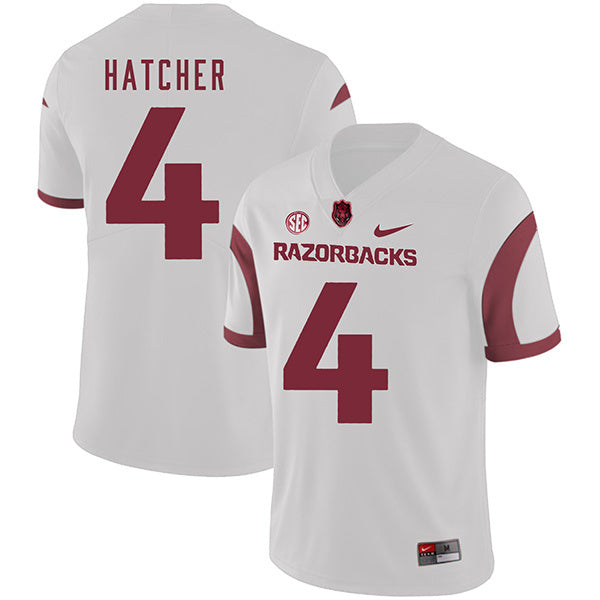 Keon Hatcher 4 White College Football Jersey football jersey product view 1