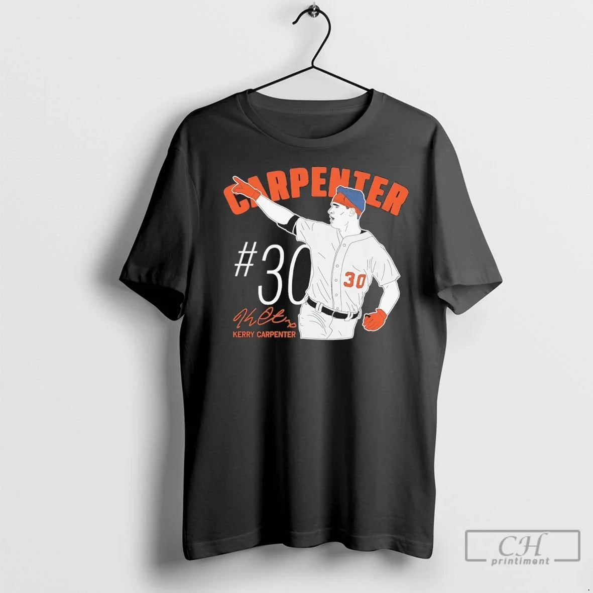 Kerry Carpenter 30 Detroit Tigers Mlb Postseason 2025 Autographed T Shirts Unisex T-shirt, Sweatshirt, Hoodie, Long Sleeve Tee - T-Shirt, Sweatshirt, Hoodie