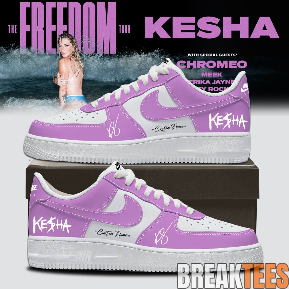 Kesha The Freedom Tour Custom AF1 Shoes Unisex T-shirt, Sweatshirt, Hoodie, Long Sleeve Tee - T-Shirt, Sweatshirt, Hoodie