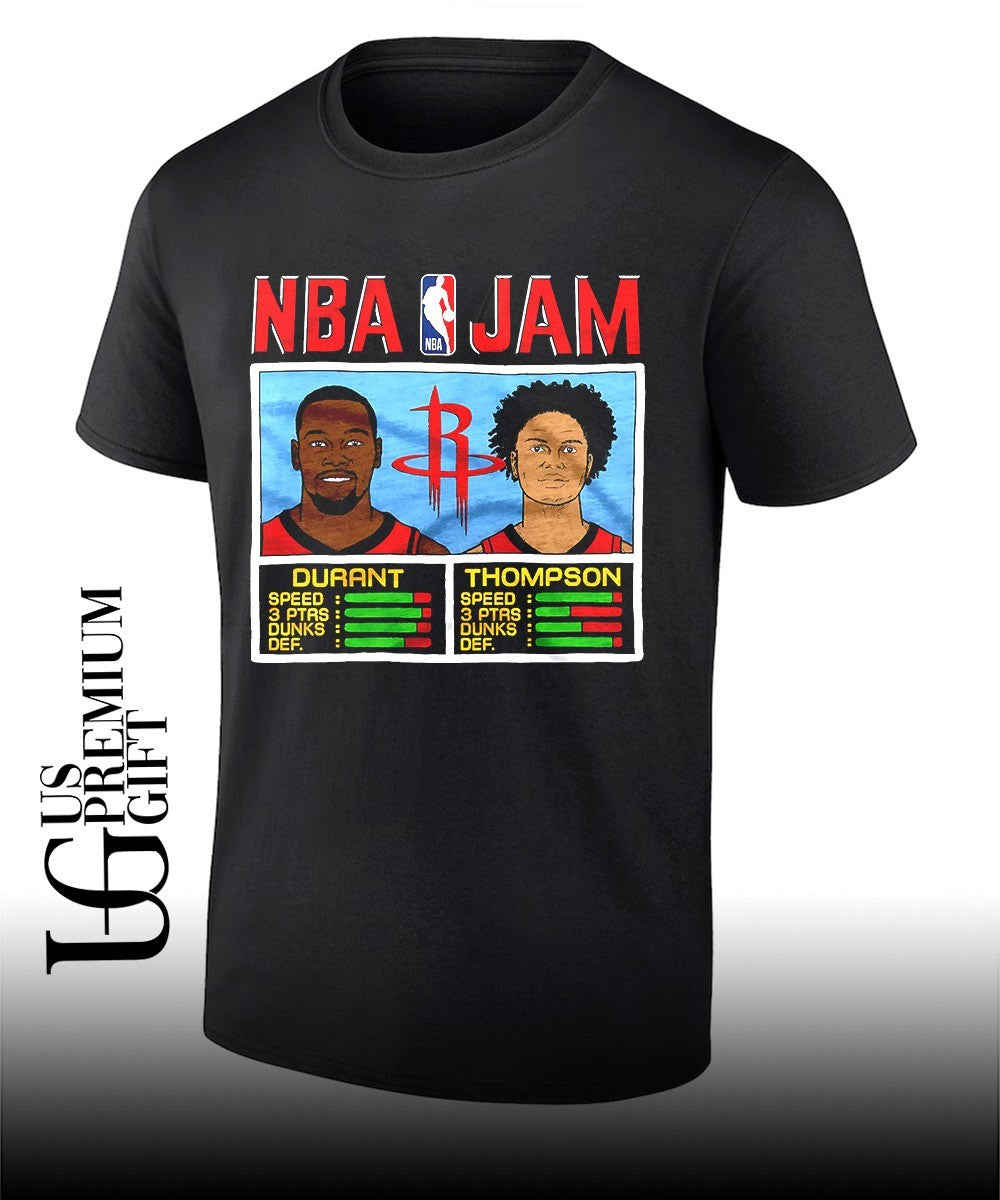 Kevin Durant and Amen Thompson Houston Rockets 2026 NBA Jam shirt Unisex T-shirt, Sweatshirt, Hoodie, Long Sleeve Tee - T-Shirt, Sweatshirt, Hoodie