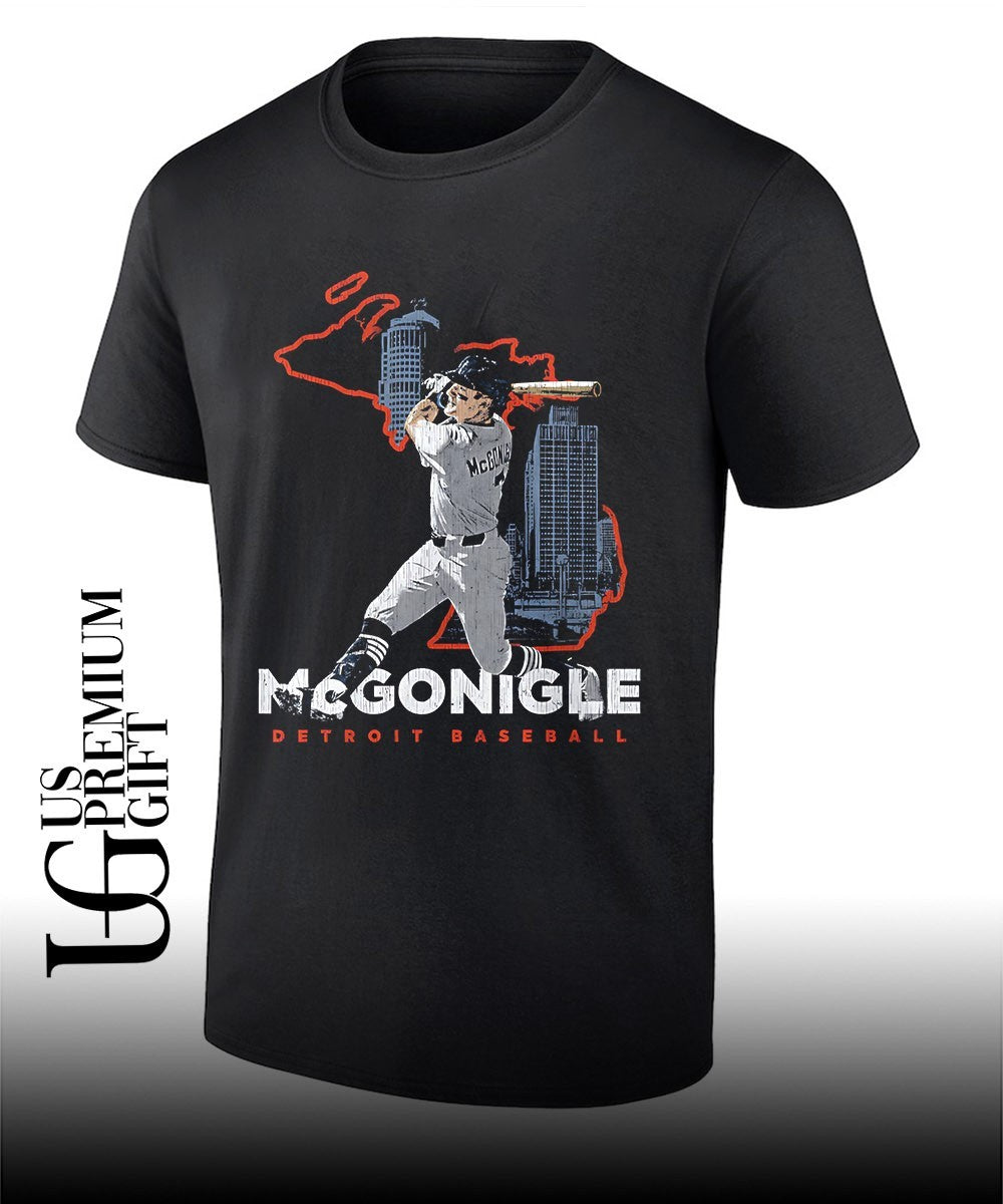 Kevin McGonigle Detroit Tigers baseball Map Skyline shirt Unisex T-shirt, Sweatshirt, Hoodie, Long Sleeve Tee - T-Shirt, Sweatshirt, Hoodie
