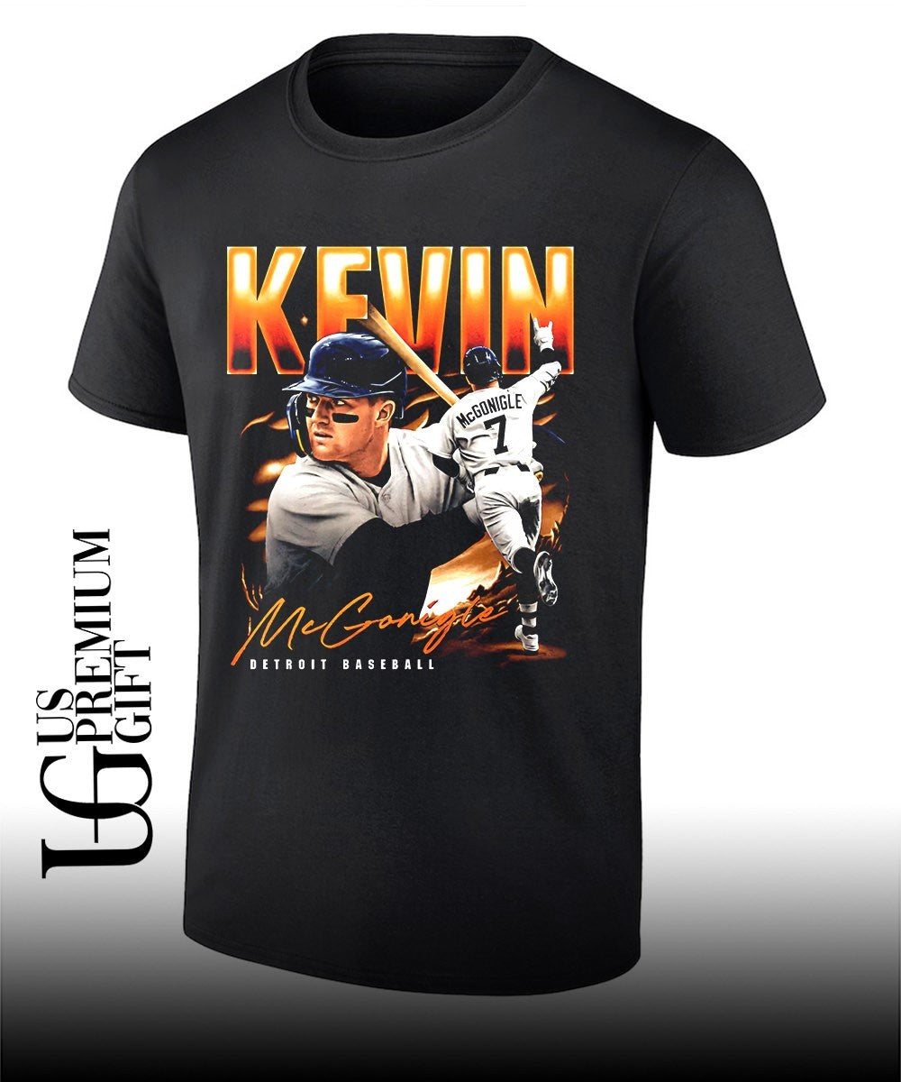 Kevin McGonigle player Detroit Tigers baseball signature shirt Unisex T-shirt, Sweatshirt, Hoodie, Long Sleeve Tee - T-Shirt, Sweatshirt, Hoodie