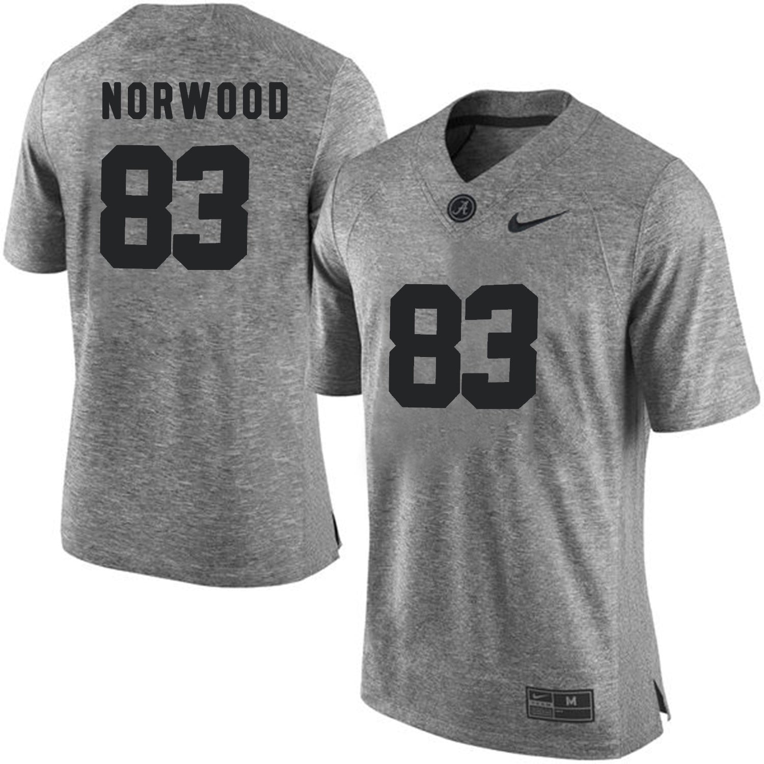 Kevin Norwood 83 Gray College Football Jersey football jersey product view 1