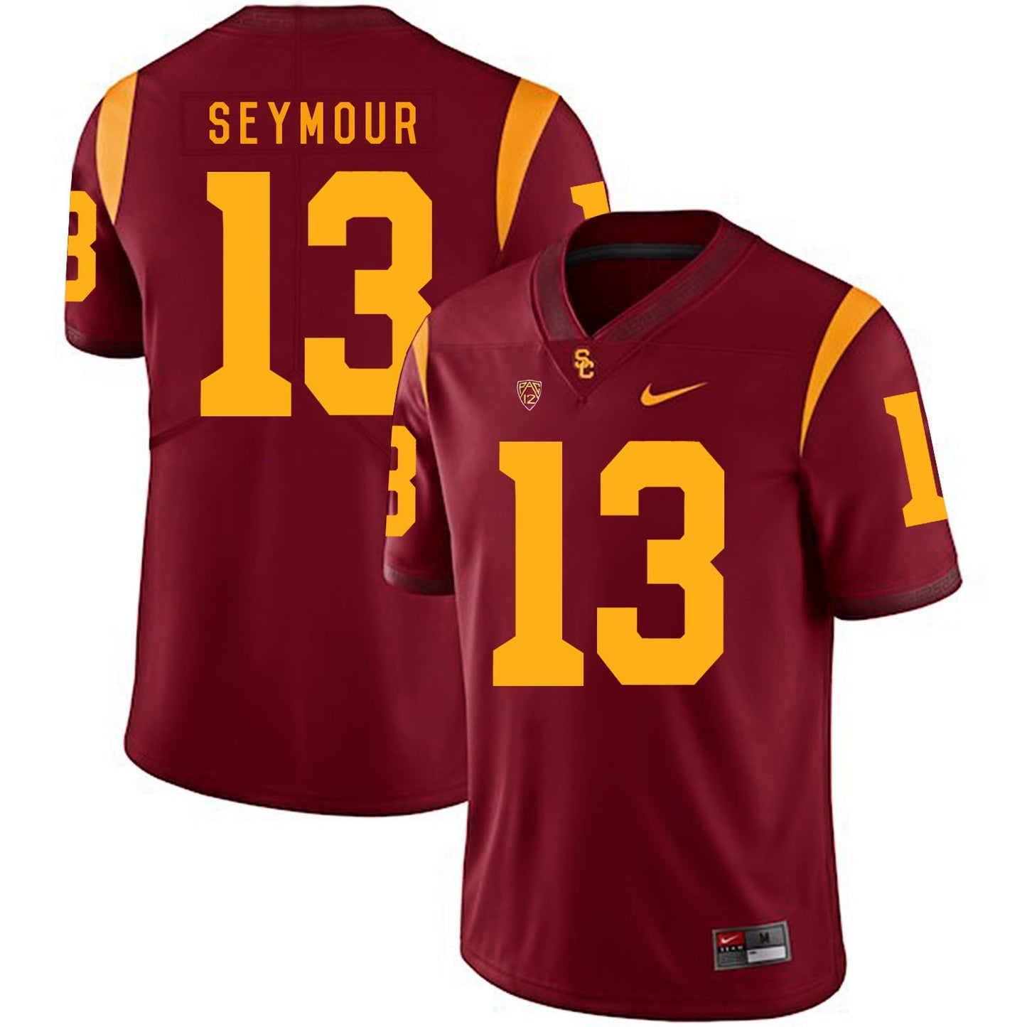 Kevon Seymour 13 Red College Football Jersey football jersey product view 1