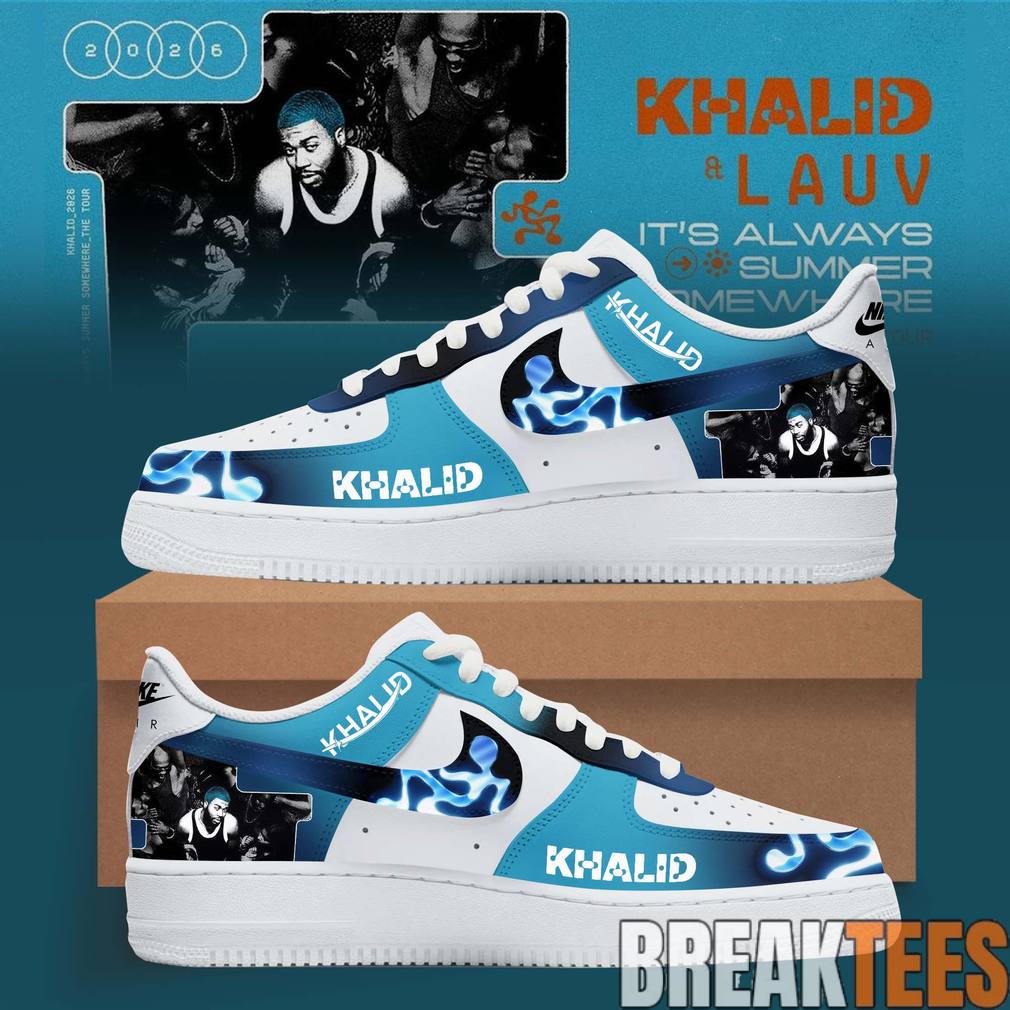 Khalid Its Always Summer Somewhere Blue Summer Custom Air Force 1 Unisex T-shirt, Sweatshirt, Hoodie, Long Sleeve Tee - T-Shirt, Sweatshirt, Hoodie