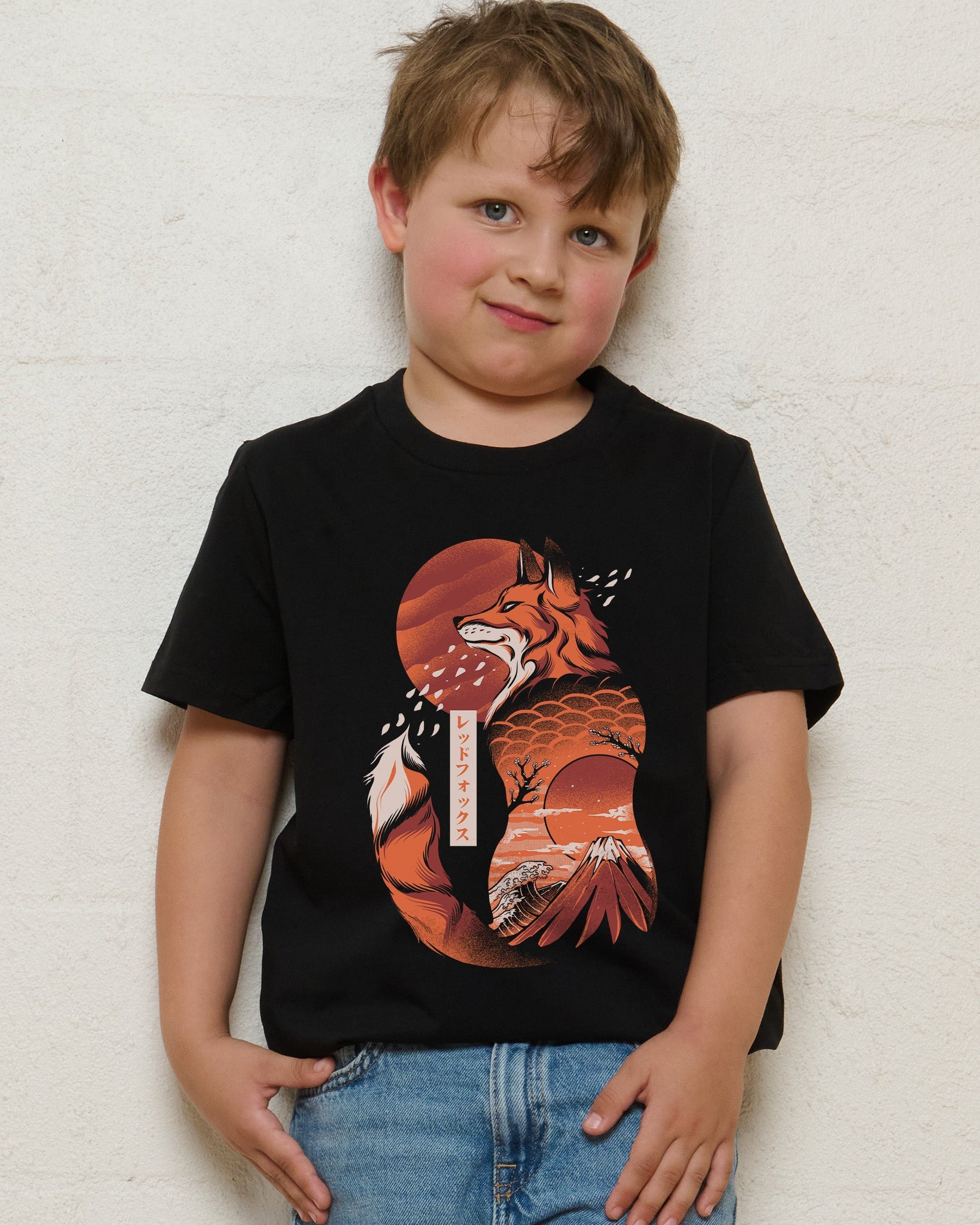 Japanese Fox Kids T-Shirt Unisex T-shirt, Sweatshirt, Hoodie, Long Sleeve Tee - T-Shirt, Sweatshirt, Hoodie