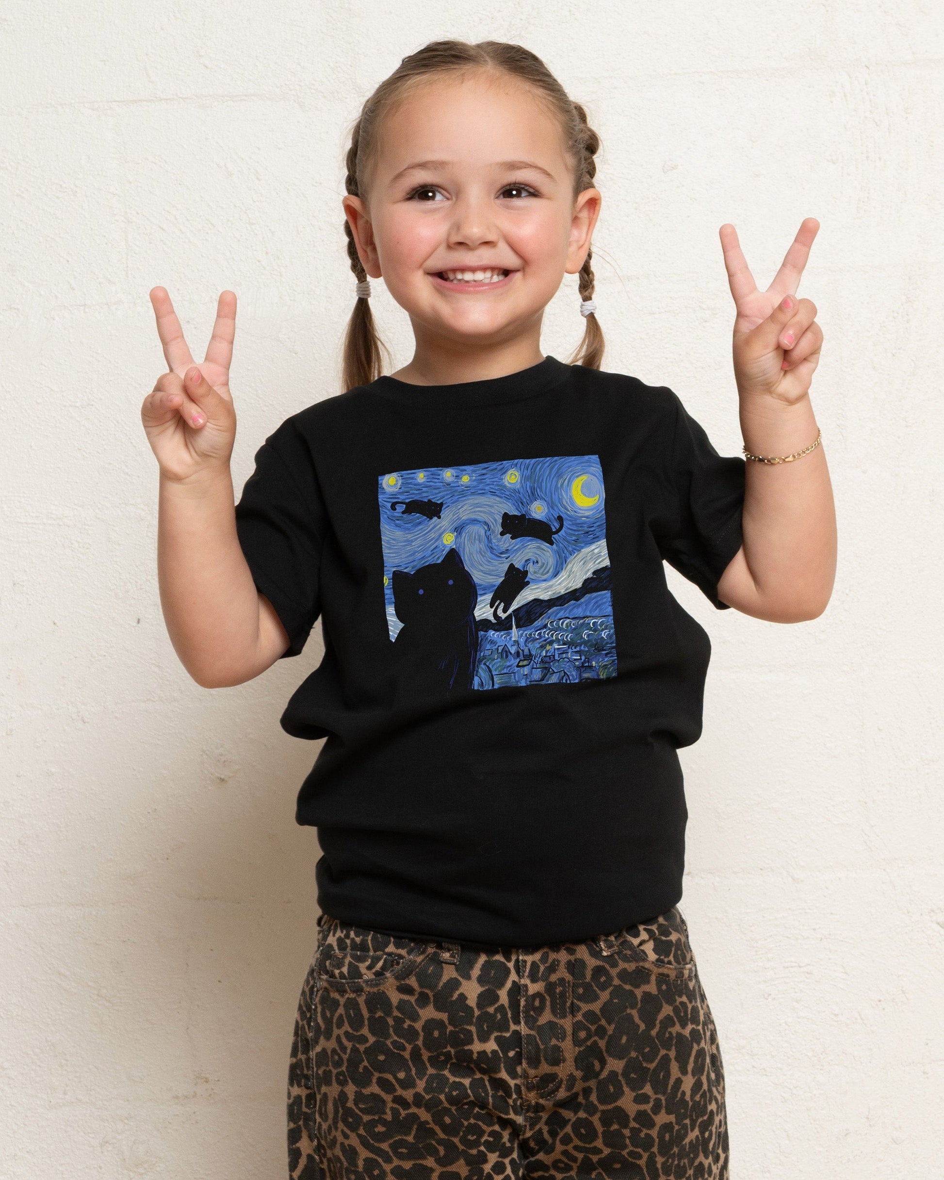 The Starry Cat Night Kids T-Shirt Unisex T-shirt, Sweatshirt, Hoodie, Long Sleeve Tee - T-Shirt, Sweatshirt, Hoodie