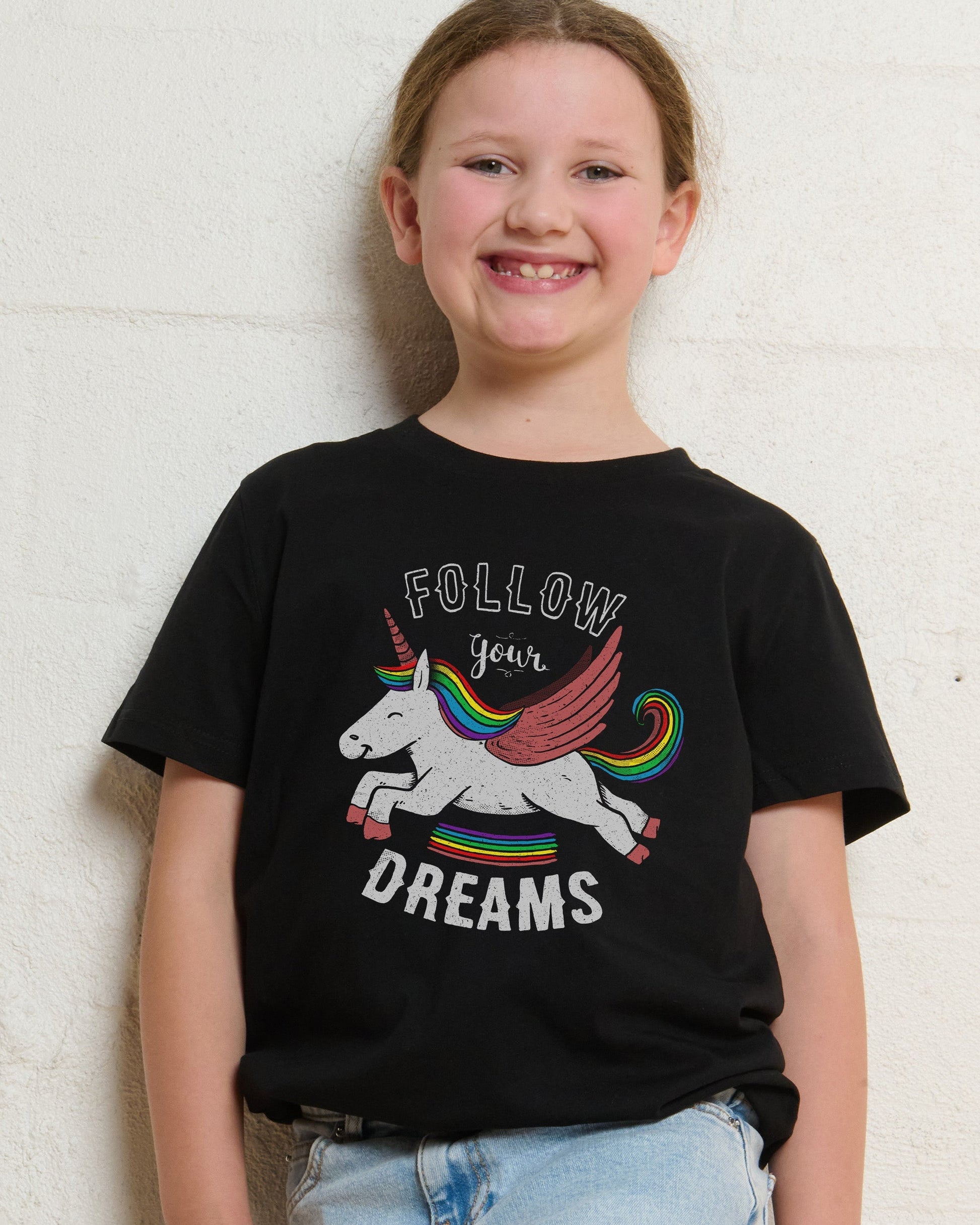 Follow Your Dreams Unicorn Kids T-Shirt Unisex T-shirt, Sweatshirt, Hoodie, Long Sleeve Tee - T-Shirt, Sweatshirt, Hoodie