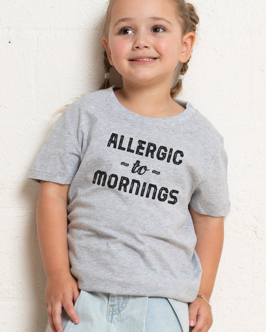 Allergic to Mornings Kids T-Shirt Unisex T-shirt, Sweatshirt, Hoodie, Long Sleeve Tee - T-Shirt, Sweatshirt, Hoodie