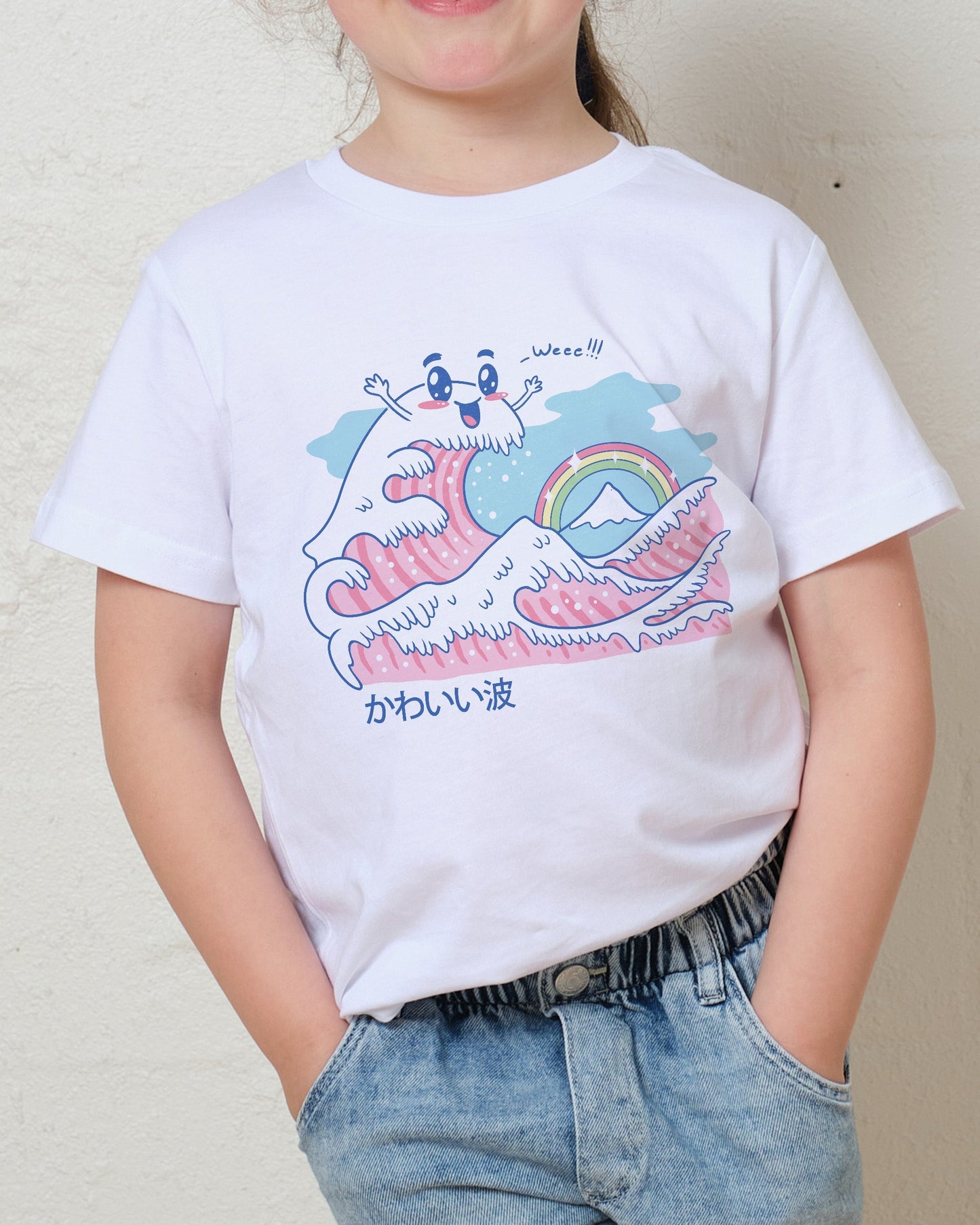 The Great Kawaii Wave Kids T-Shirt Unisex T-shirt, Sweatshirt, Hoodie, Long Sleeve Tee - T-Shirt, Sweatshirt, Hoodie