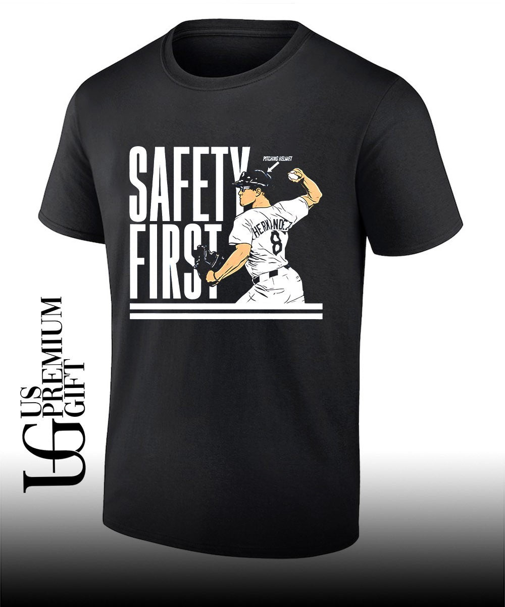 Kike Hernandez Safety First Los Angeles Dodgers baseball shirt Unisex T-shirt, Sweatshirt, Hoodie, Long Sleeve Tee - T-Shirt, Sweatshirt, Hoodie