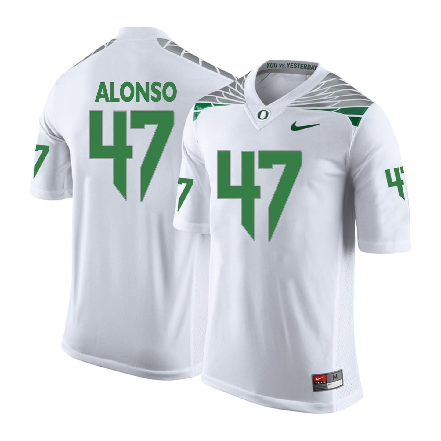 Kiko Alonso 47 White College Football Jersey football jersey product view 1