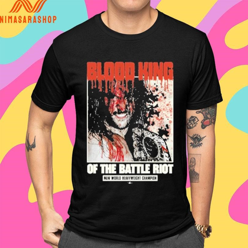 Killer Kross Blood King Of The Battle Riot Mlw World - Adult & Kids T-Shirts, Sweatshirts & Hoodies apparel design preview 4