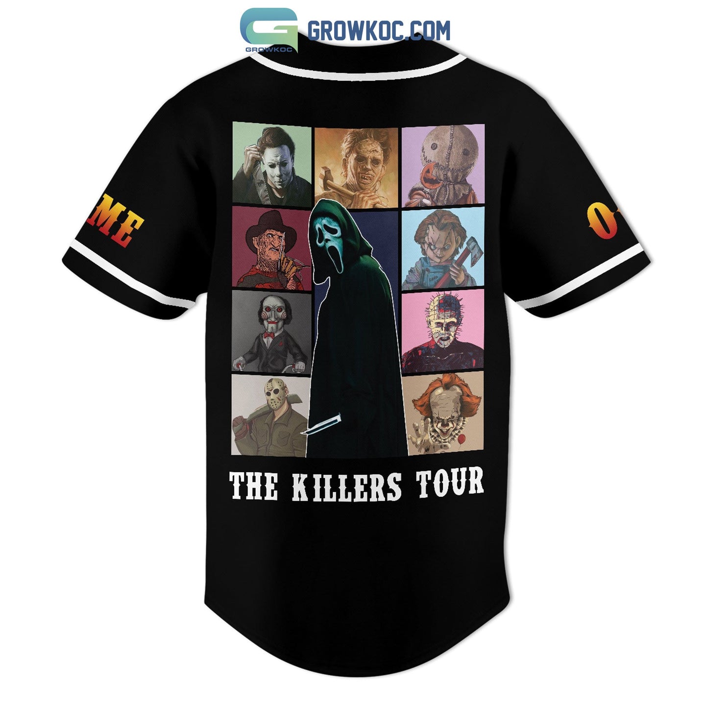 Killers Club The Killers Tour Serial Movie Fan Halloween Horror Personalized Baseball Jersey baseball jersey product view 3