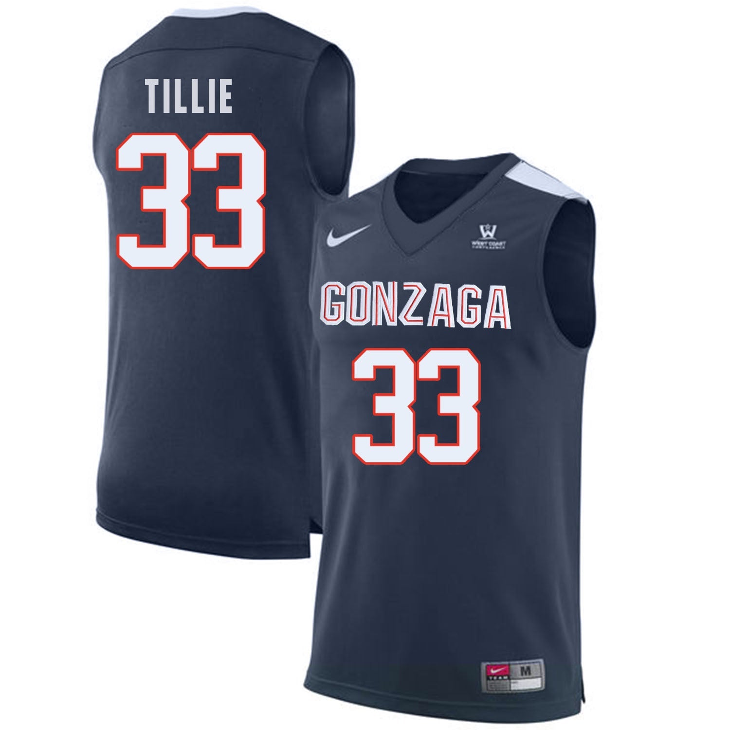 Killian Tillie 33 Navy College Football Jersey football jersey product view 1