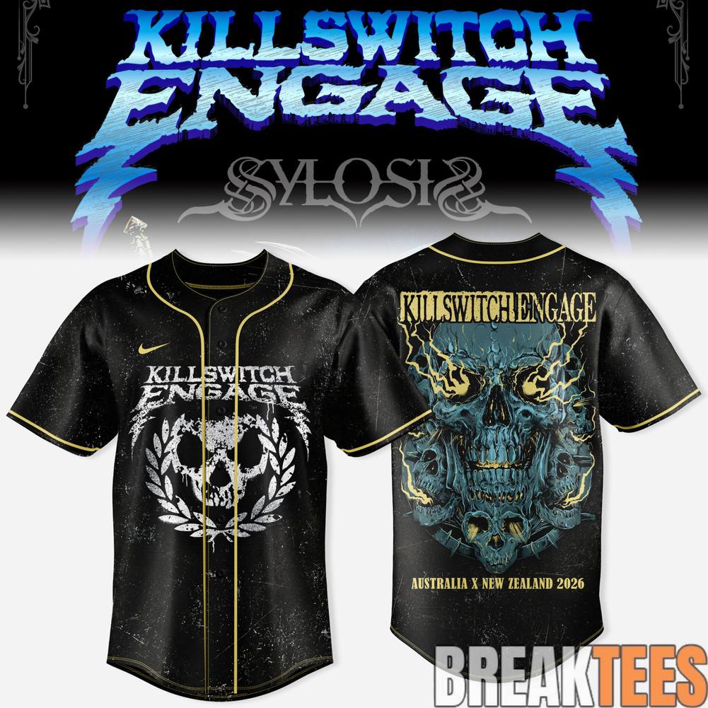 Killswitch Engage Australia and New Zealand Tour 2026 Jersey Unisex T-shirt, Sweatshirt, Hoodie, Long Sleeve Tee - T-Shirt, Sweatshirt, Hoodie