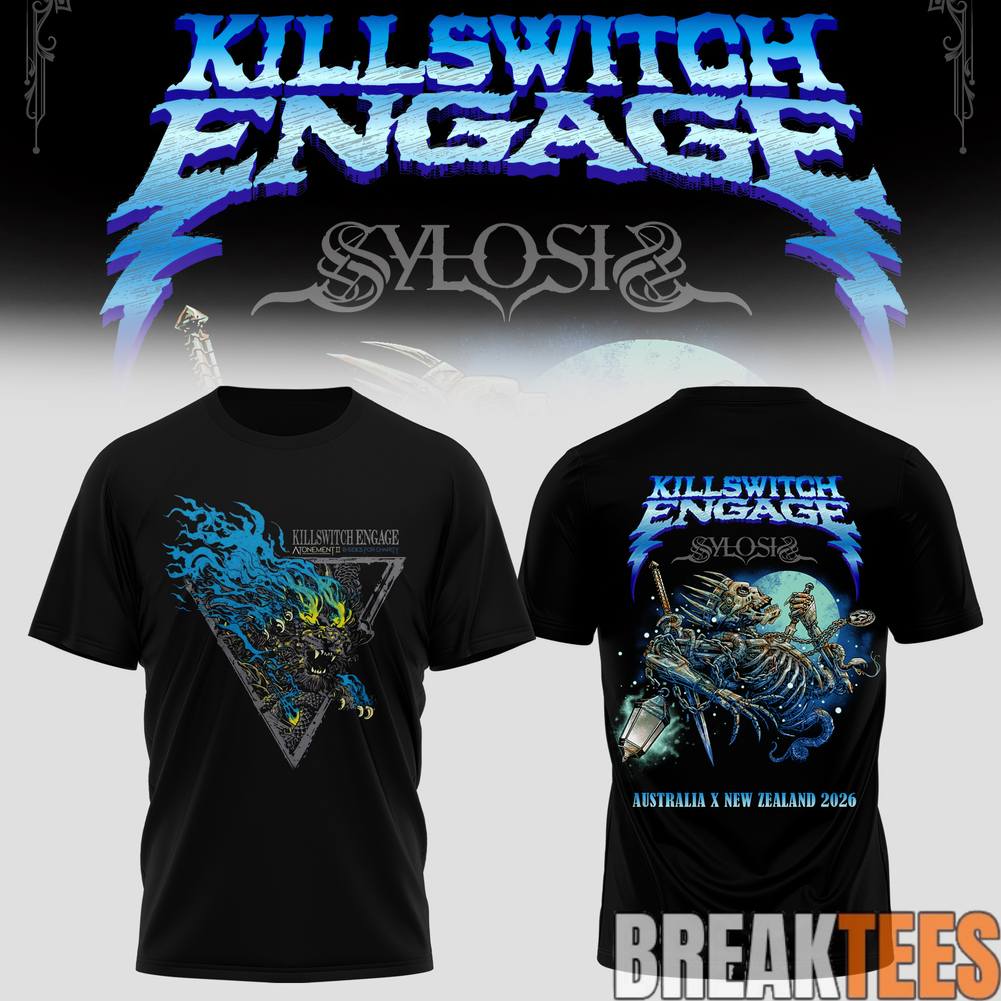 Killswitch Engage Australia and New Zealand Tour 2026 Shirt Unisex T-shirt, Sweatshirt, Hoodie, Long Sleeve Tee - T-Shirt, Sweatshirt, Hoodie