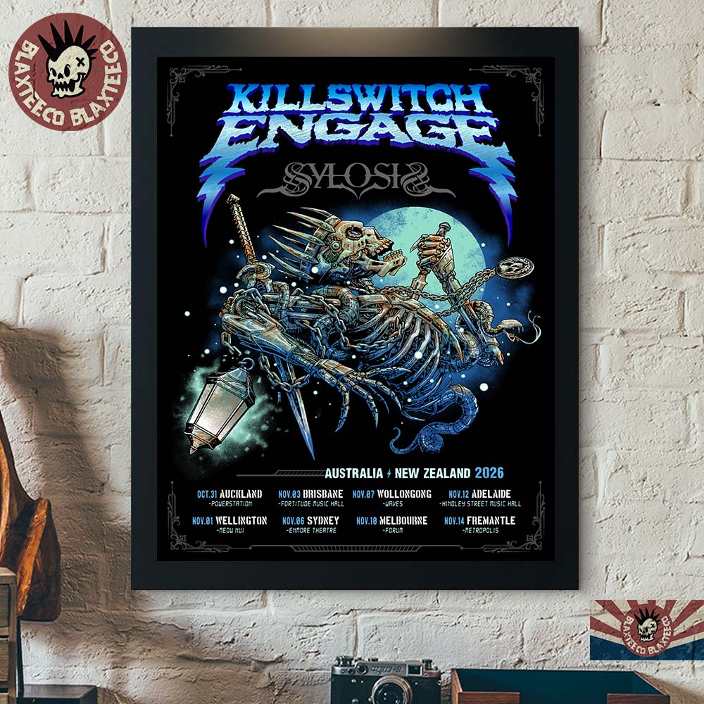 Killswitch Engage With Sylosis Australia And New Zealand 2026 Tour Schedule Dates Home Decor Poster Canvas - T-Shirt, Sweatshirt, Hoodie