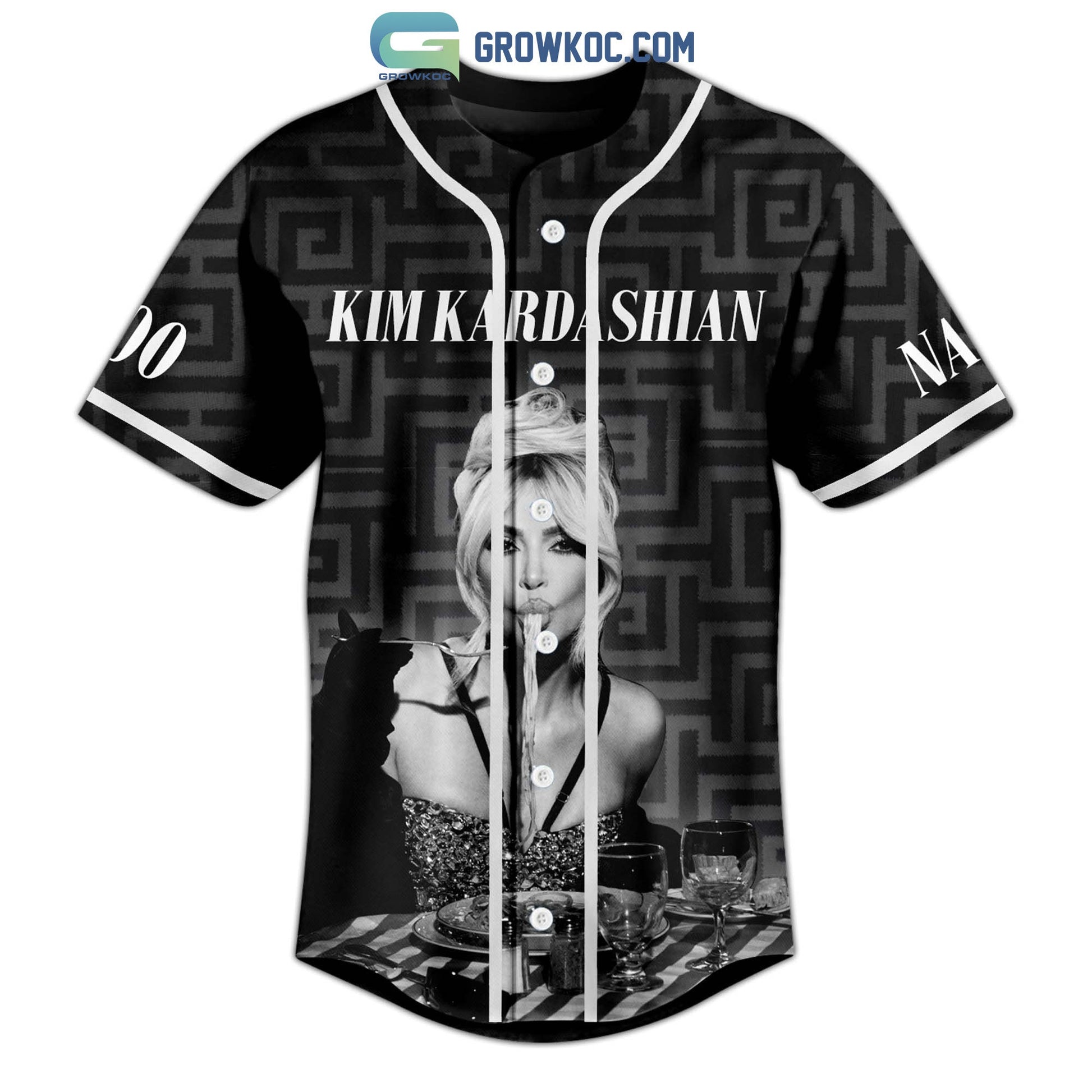 Kim Kardashian Personalized Baseball Jersey baseball jersey product view 2