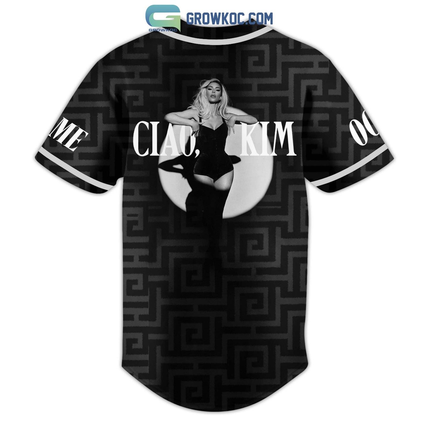 Kim Kardashian Personalized Baseball Jersey baseball jersey product view 3