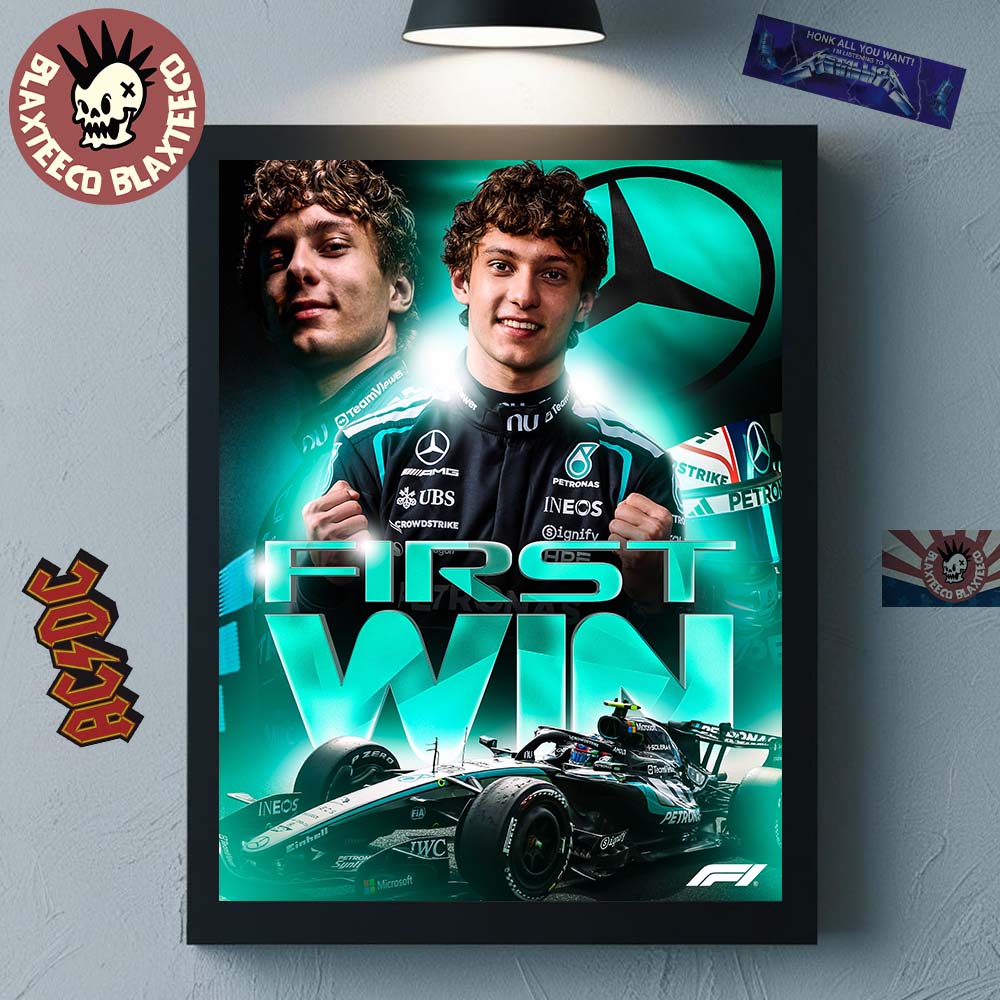 Kimi Antonelli F1 Mercedes AMG Team First Win Chinese GP 2026 Home Decor Poster Canvas Unisex T-shirt, Sweatshirt, Hoodie, Long Sleeve Tee - T-Shirt, Sweatshirt, Hoodie