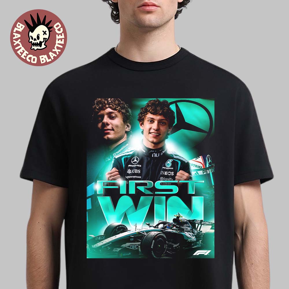 Kimi Antonelli F1 Mercedes AMG Team First Win Chinese GP 2026 T-Shirt Unisex T-shirt, Sweatshirt, Hoodie, Long Sleeve Tee - T-Shirt, Sweatshirt, Hoodie