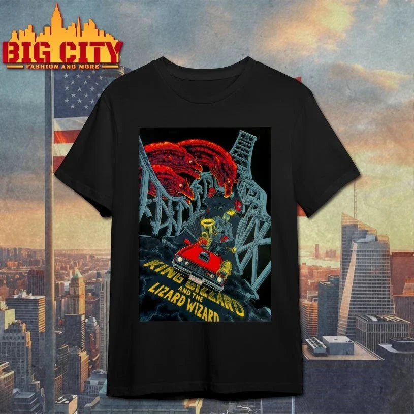 King Gizzard And The Lizard Wizard Brisbane AUS Dec 9-10 2025 Poster shirt Unisex T-shirt, Sweatshirt, Hoodie, Long Sleeve Tee - T-Shirt, Sweatshirt, Hoodie