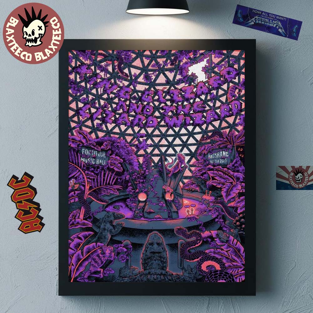 King Gizzard And The Lizard Wizard Brisbane Australia 2025 Event Poster At Fortitude Music Hall On December 7 2025 Home Decor Poster Canvas - T-Shirt, Sweatshirt, Hoodie
