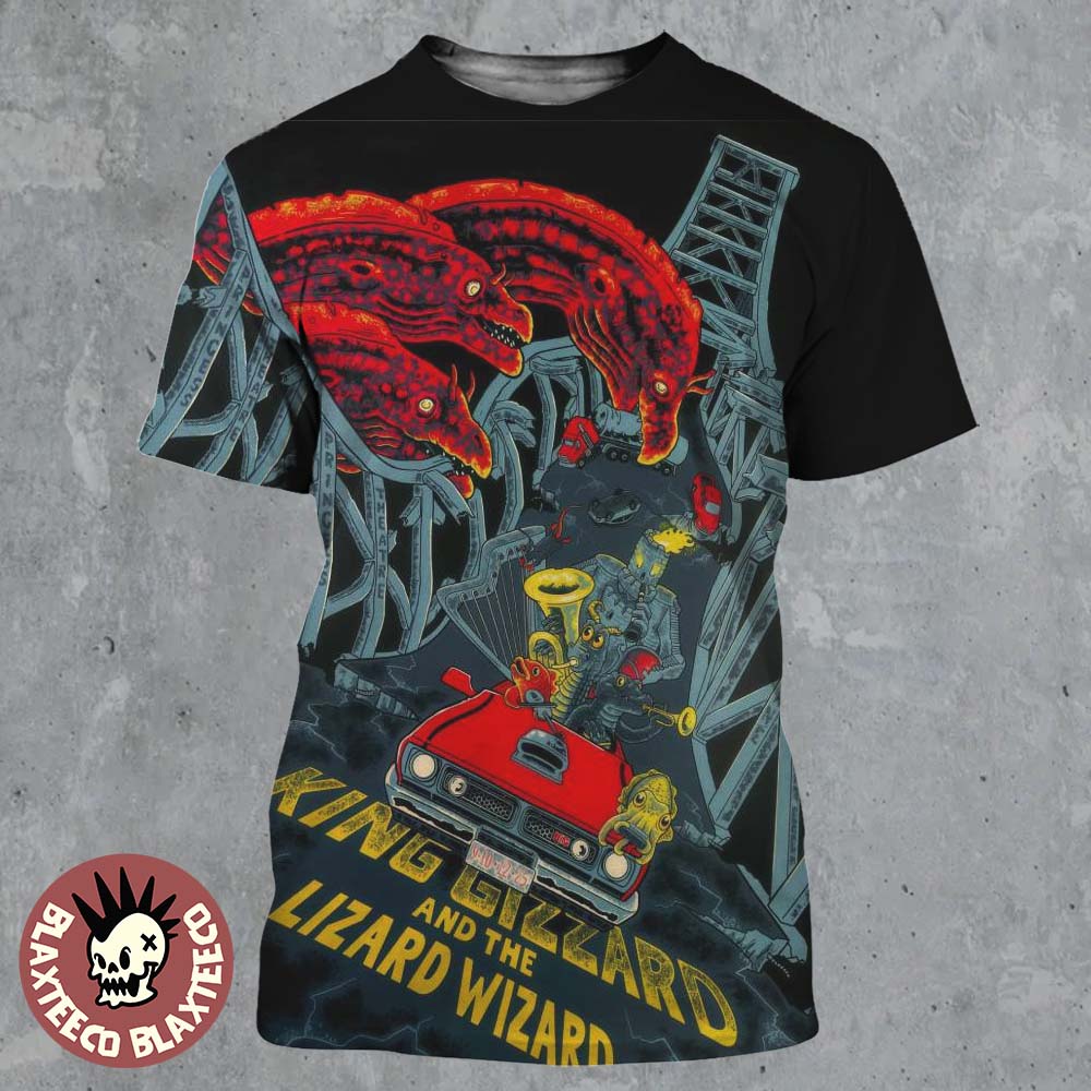 King Gizzard And The Lizard Wizard Brisbane Australia 2025 Event Poster At Princess Theatre On December 9 And 10 2025 All Over Print Shirt - T-Shirt, Sweatshirt, Hoodie