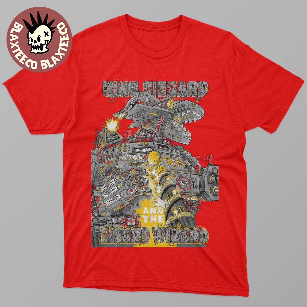King Gizzard And The Lizard Wizard Copenhagen Denmark 2025 Venue Poster At Poolen On November 14 2025 Mechagodzilla Art T-Shirt - T-Shirt, Sweatshirt, Hoodie
