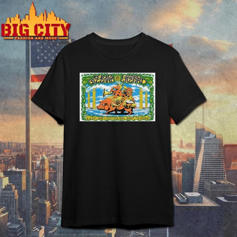 King Gizzard And The Lizard Wizard Dec 12 2025 Sidney Myer Music Bowl Melbourne AUS Poster Shirt - T-Shirt, Sweatshirt, Hoodie