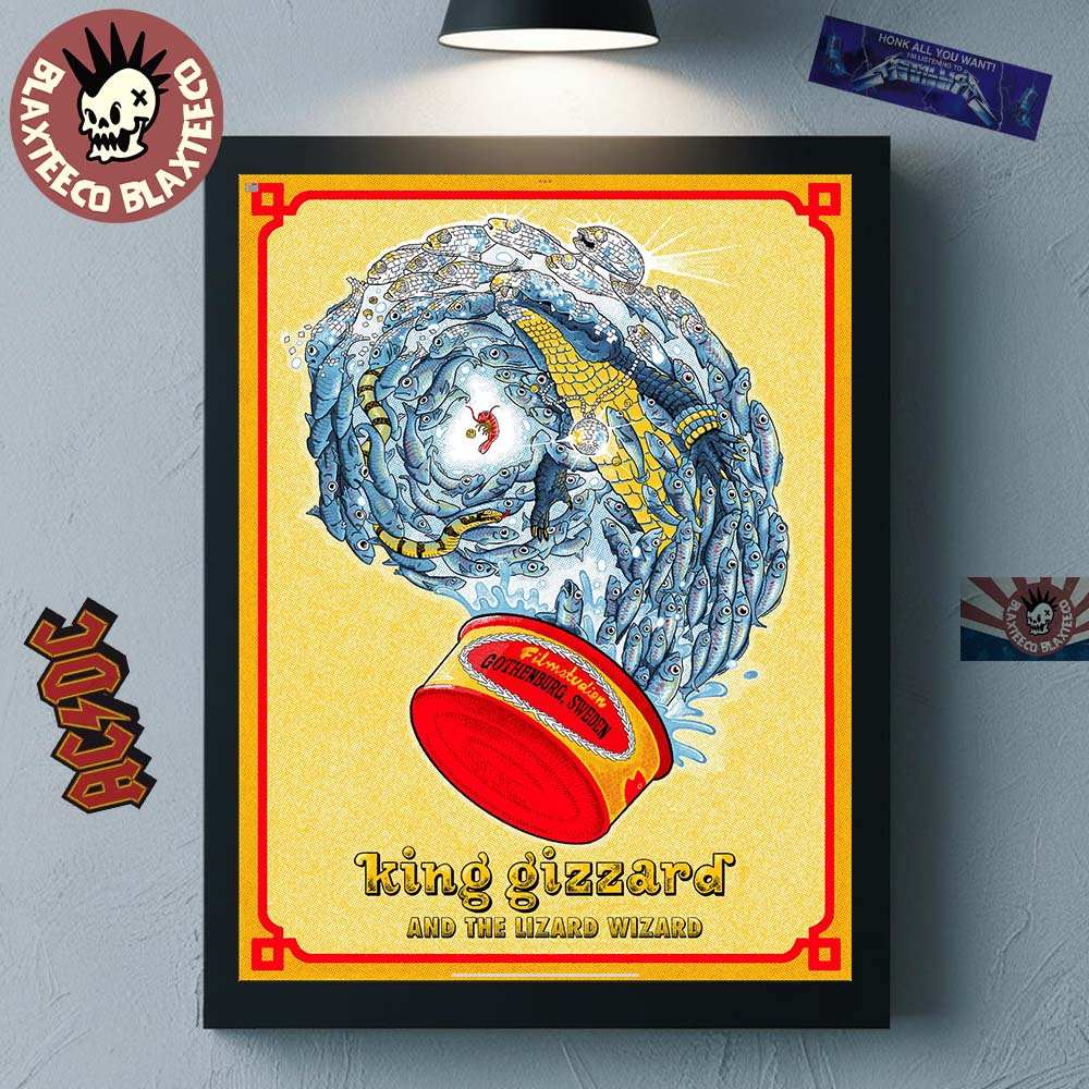 King Gizzard And The Lizard Wizard Gothenburg Sweden 2025 Event Poster At Filmstudion On November 15 2025 Home Decor Poster Canvas - T-Shirt, Sweatshirt, Hoodie
