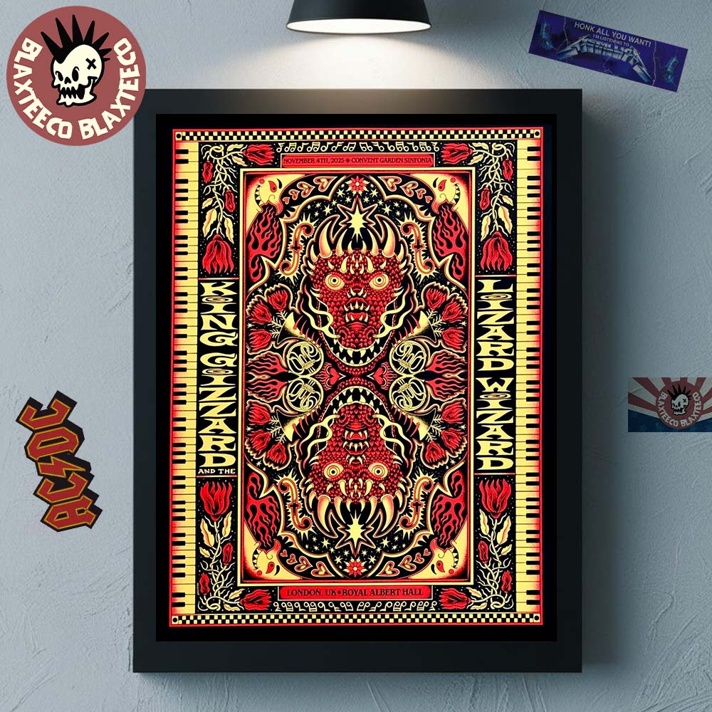 King Gizzard And The Lizard Wizard London UK 2025 Event Poster Orchestra Show At Royal Albert Hall On November 4 2025 Home Decor Poster Canvas - T-Shirt, Sweatshirt, Hoodie