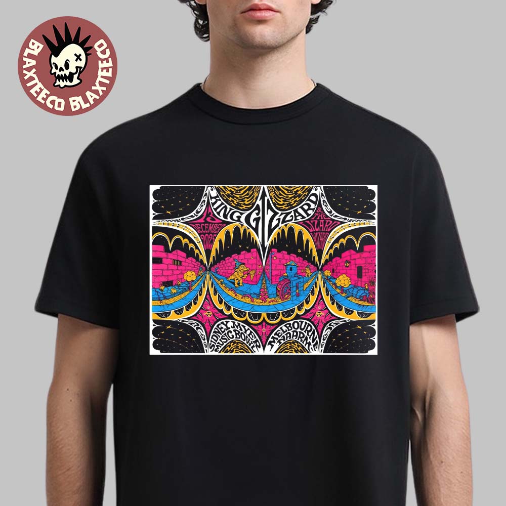 King Gizzard And The Lizard Wizard Naarm Melbourne 2025 Night 2 Event Poster At Sidney Myer Music Bowl On December 13 2025 T-Shirt - T-Shirt, Sweatshirt, Hoodie