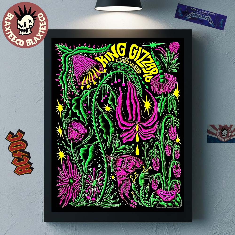 King Gizzard And The Lizard Wizard Tilburg North Carolina 2025 Event Poster On November 6 2025 At 013 Home Decor Poster Canvas - T-Shirt, Sweatshirt, Hoodie