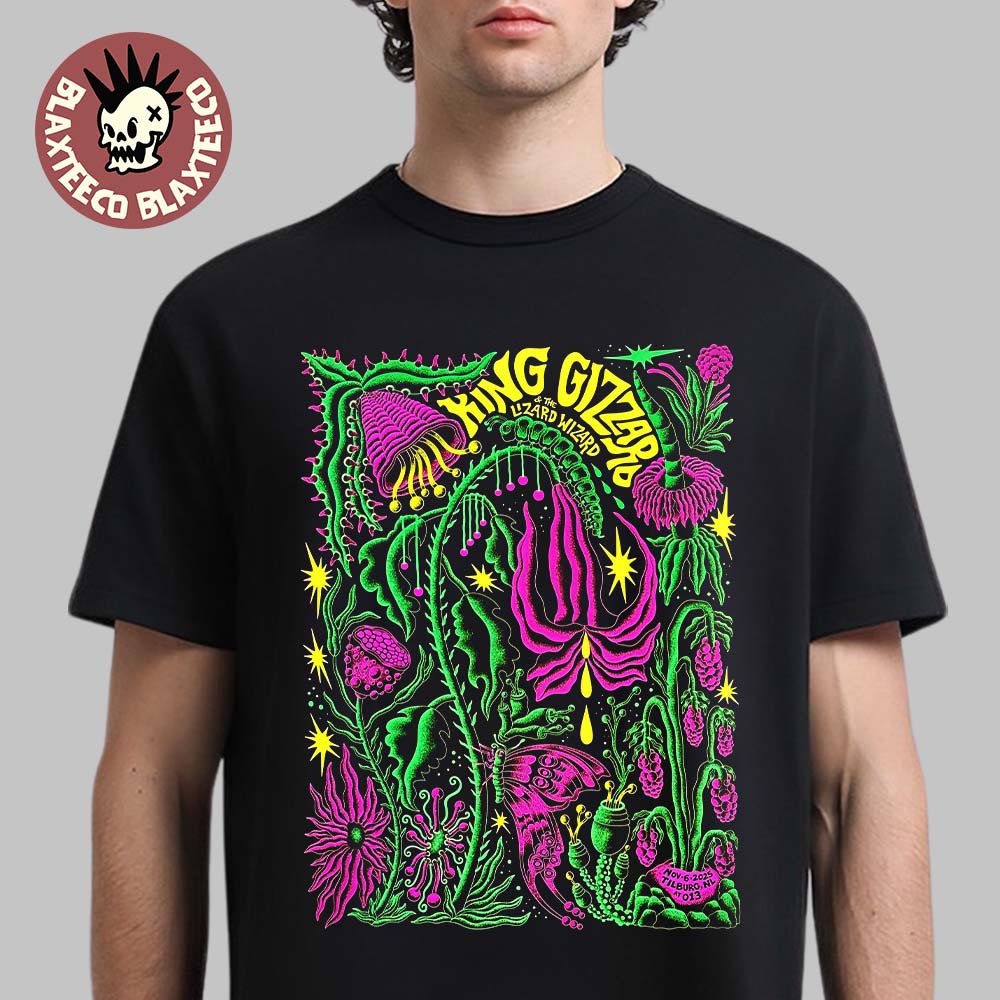 King Gizzard And The Lizard Wizard Tilburg North Carolina 2025 Event Poster On November 6 2025 At 013 T-Shirt - T-Shirt, Sweatshirt, Hoodie