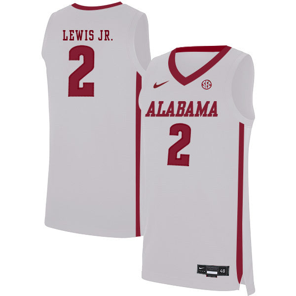 Kira Lewis Jr.2 White College Football Jersey football jersey product view 1