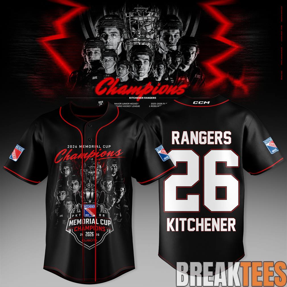 Kitchener Rangers 2026 Memorial Cup Champions Baseball Jersey Unisex T-shirt, Sweatshirt, Hoodie, Long Sleeve Tee - T-Shirt, Sweatshirt, Hoodie