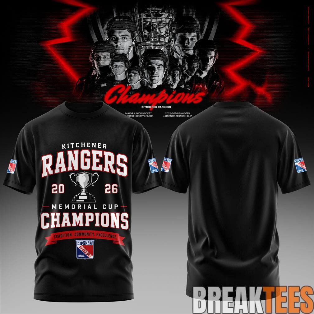Kitchener Rangers 2026 Memorial Cup Champions Tee Unisex T-shirt, Sweatshirt, Hoodie, Long Sleeve Tee - T-Shirt, Sweatshirt, Hoodie