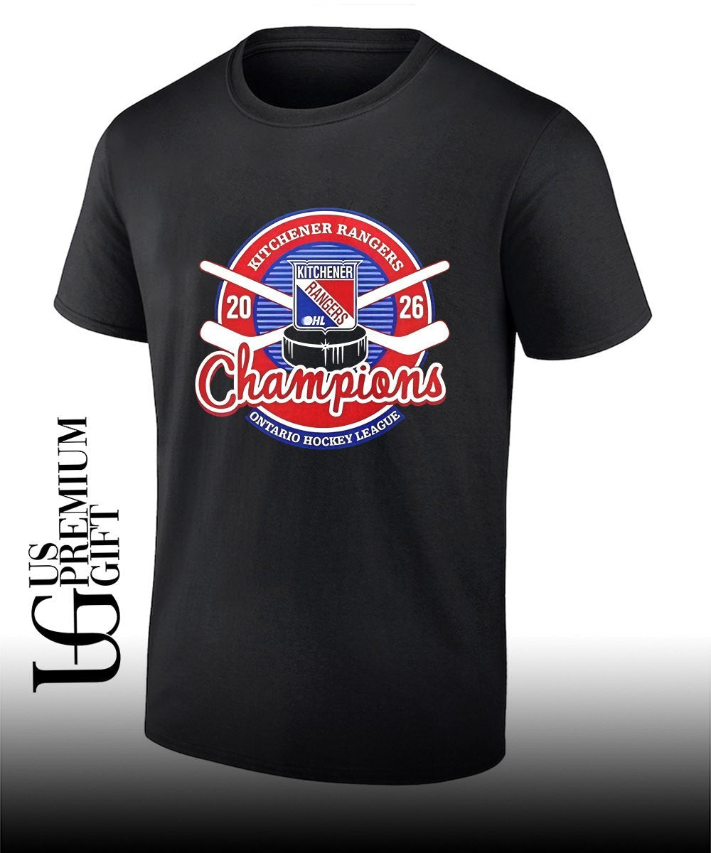 Kitchener Rangers 2026 OHL Champions shirt Unisex T-shirt, Sweatshirt, Hoodie, Long Sleeve Tee - T-Shirt, Sweatshirt, Hoodie
