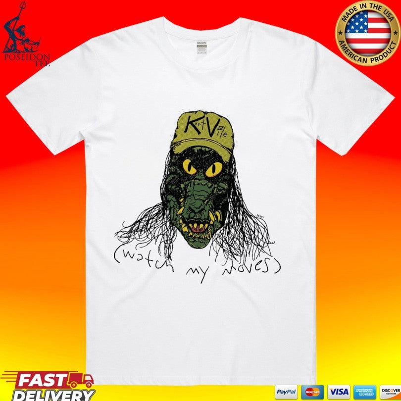 Kurt Vile Watch My Moves Gatorface T-shirt Unisex T-shirt, Sweatshirt, Hoodie, Long Sleeve Tee - T-Shirt, Sweatshirt, Hoodie