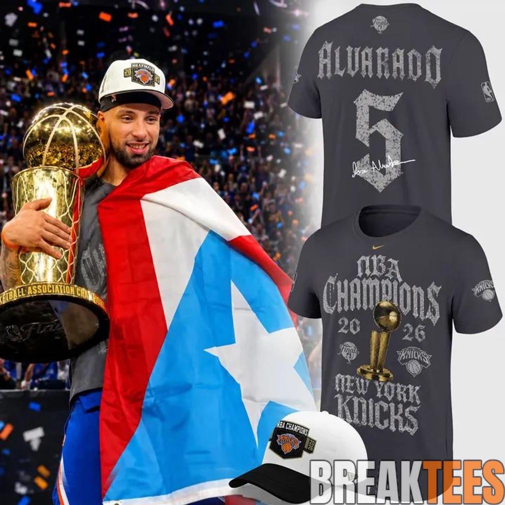 Knicks Jose Alvarado NBA Champions 2026 Shirt Unisex T-shirt, Sweatshirt, Hoodie, Long Sleeve Tee - T-Shirt, Sweatshirt, Hoodie